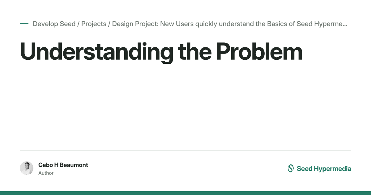 Understanding the Problem